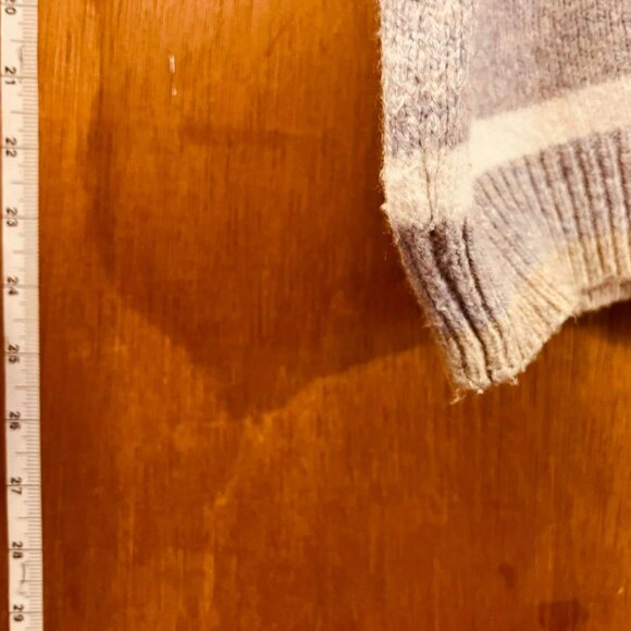 🐻Size L - &Merci - Gray Striped Long Sleeve Sweater - Picture 7 of 7